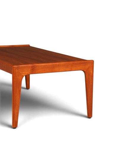 Magnifique table basse moderne du milieu du siècle en teck, table d’appoint rétro vintage, table basse des années 70 pour le salon
