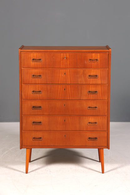 G009 Finish cm, Wunderschöne Mid Century Kommode Vintage Vertiko 60s 70s Schrank Schubladenkommode