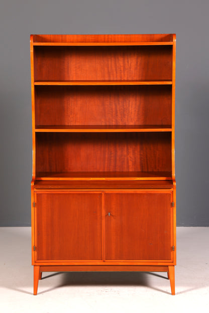 Wunderschöner Mid Century Schrank Bücherregal Vintage Sekretär Highboard Holz Regal