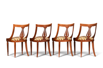 4x Edle Englische Stühle Englisch Dining Chairs Antik 60er Jahre Regency Küchenstühle Stuhlset
