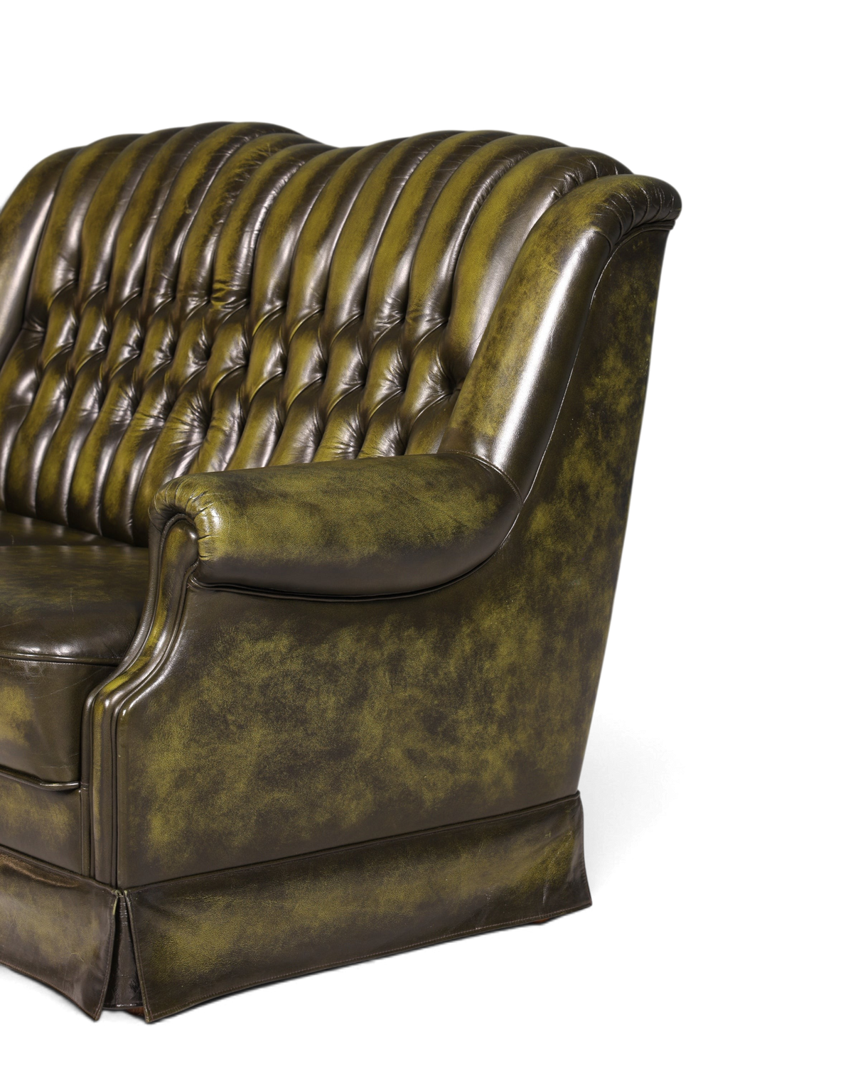 Wunderschönes Original Chesterfield 2er Sofa Englisch Leder 2- Sitzer Couch