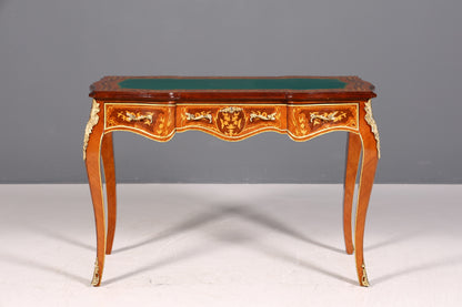 Magnifique bureau de style Louis XV, bureau de bureau français, table de bureau de style ancien