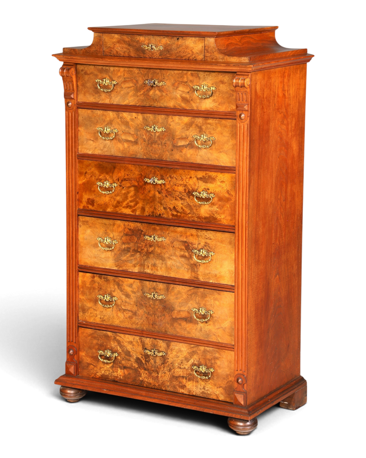 Stilvoller Gründerzeit Sekretär Vertiko Highboard Louis Philippe Chiffoniere Kommode um 1880