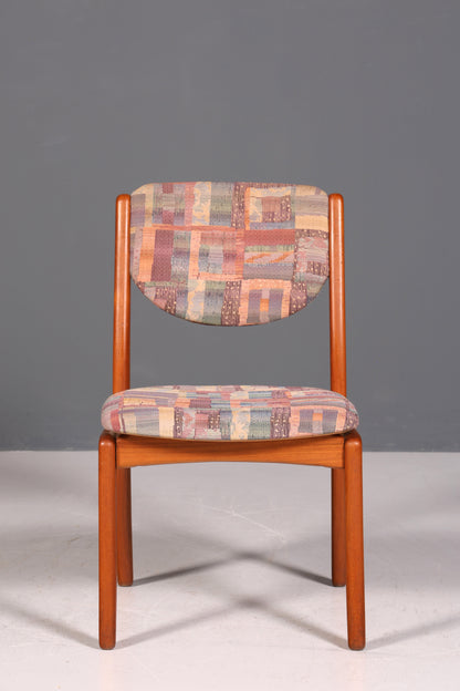 Chaise simple de style Mid-Century, chaise de salle à manger rétro, chaise de cuisine design danois, chaise de secrétaire en teck, 2 sur 2