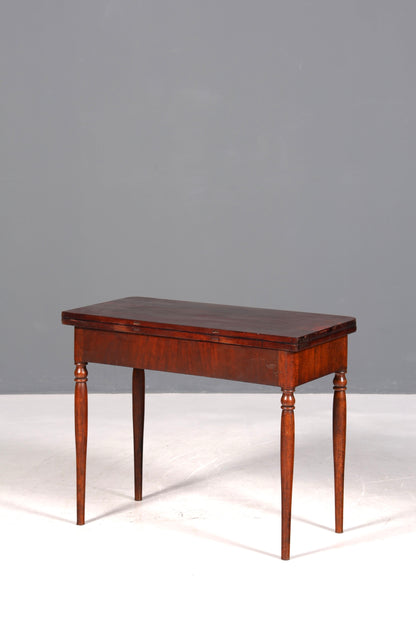 Table Louis-Philippe de rêve, console pliante, bureau anglais, antiquité en bois véritable, table de jeu, table de cuisine, table à manger