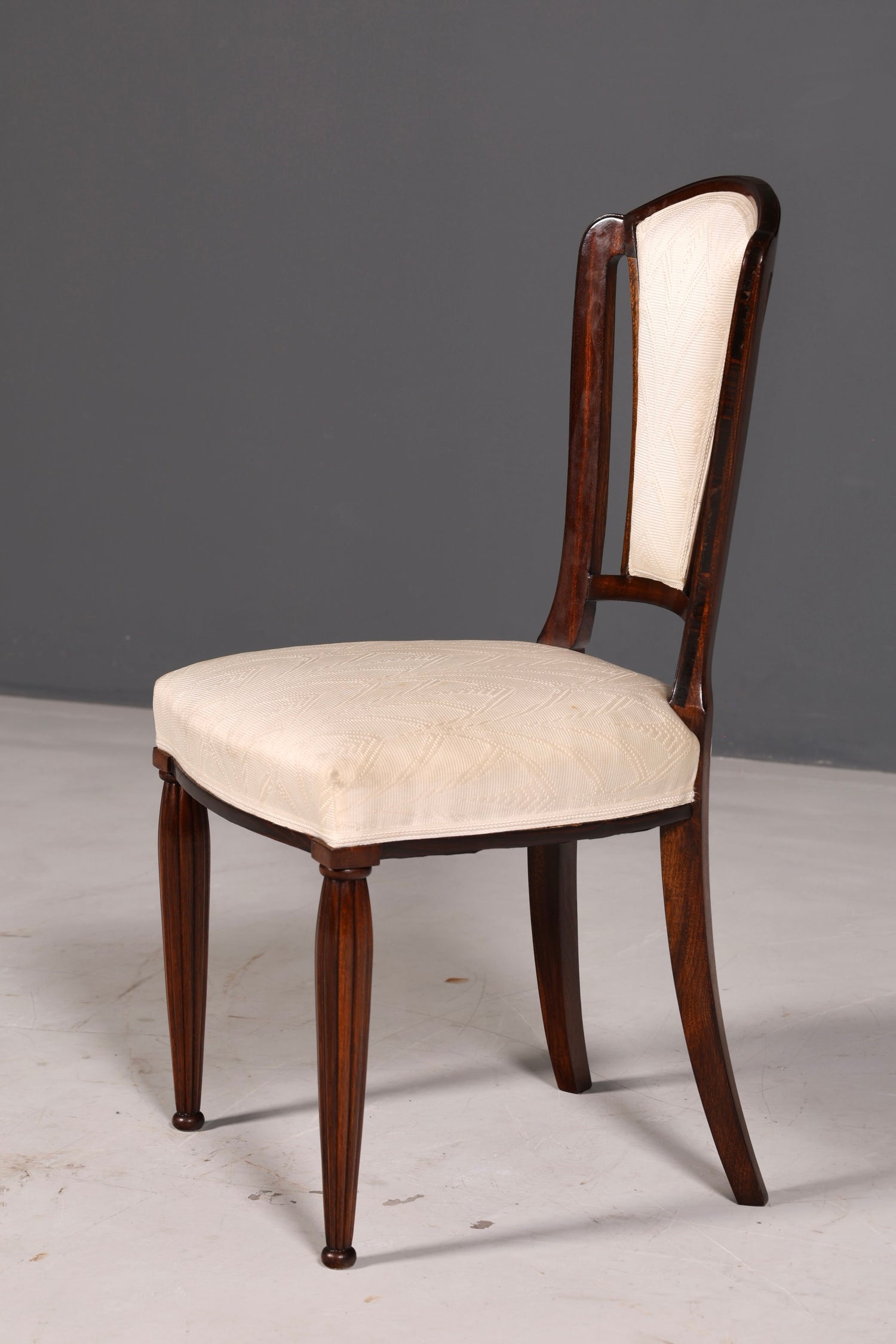 Élégante chaise Art déco vintage Chaise de salle à manger Chaise de secrétaire Chaise rembourrée Chaise à accoudoirs Chaise de cuisine 1 sur 2