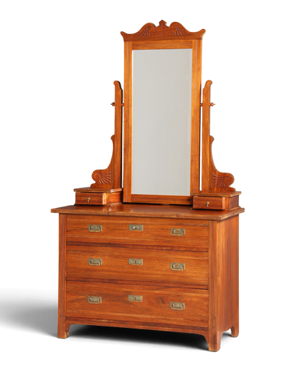 Wunderschöne Jugendstil Kommode Antik Sideboard mit Spiegel Flurkommode Frisierkommode