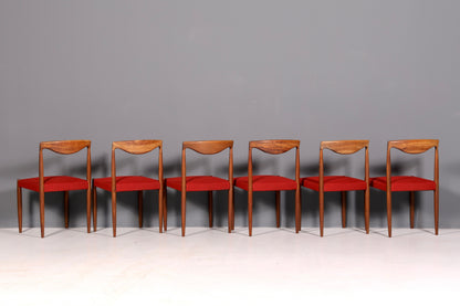 6x Mid Century Stühle Bambi Serie Rolf Rastad Adolf Relling Gustav Bahus Danish Design Stuhl Vintage Designer