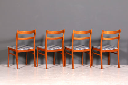 G403 Finish cm 4x Mid Century Teak Holz Stühle Made in Denmark Retro Stuhlset Danish Design Küchenstühle (Kopie)