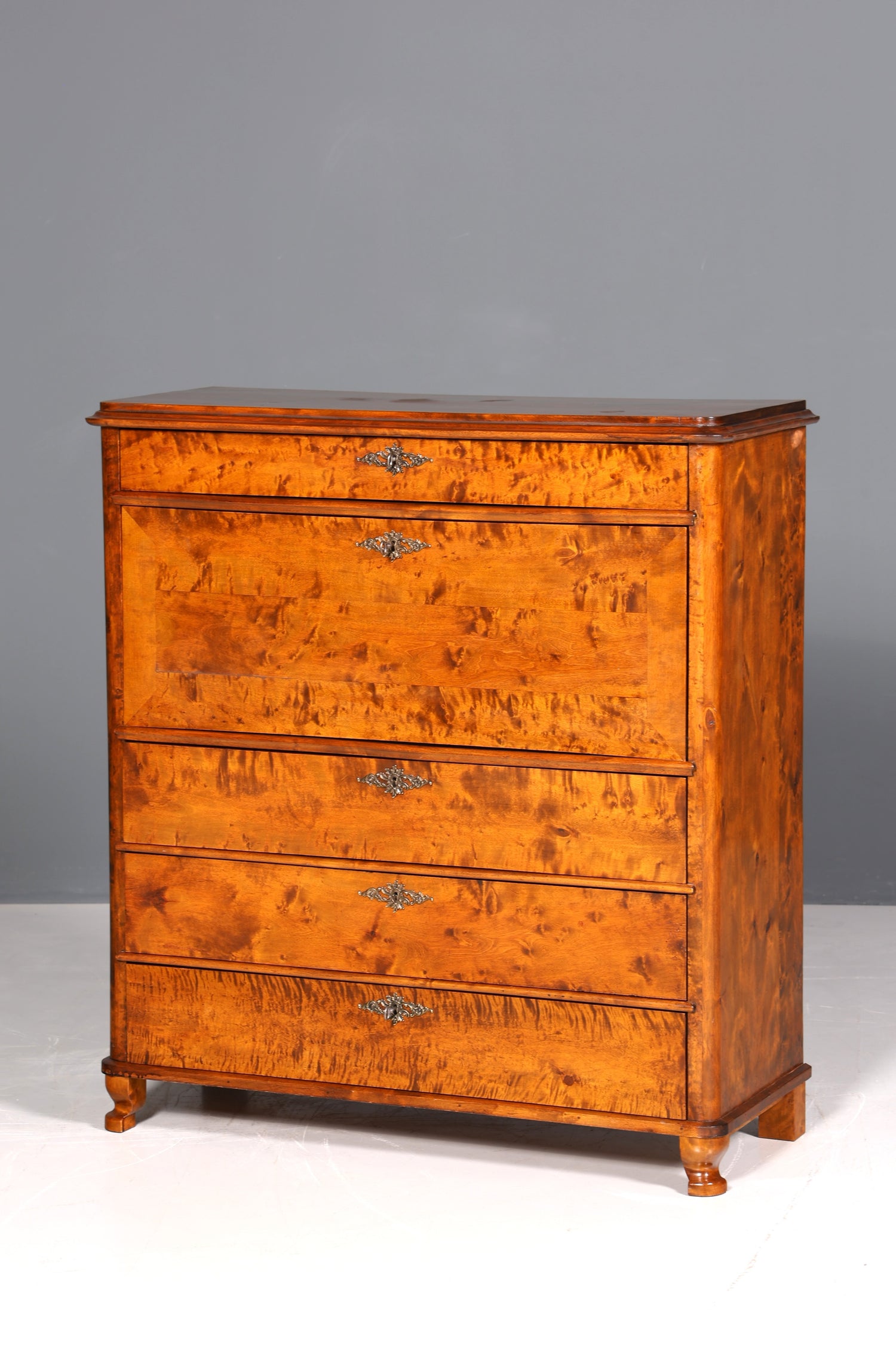 F878 Finish cm Wunderschöner Gründerzeit Sekretär Kommode Jugendstil Schubladenkommode Antik Vertiko