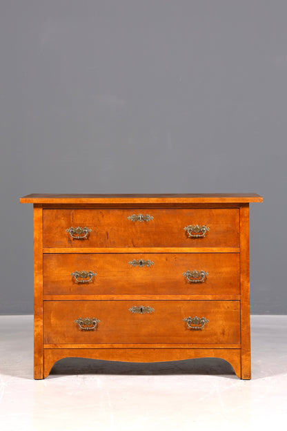 Magnifique commode Gründerzeit (fin du XIXe siècle), buffet ancien Art nouveau, commode, coffre à linge