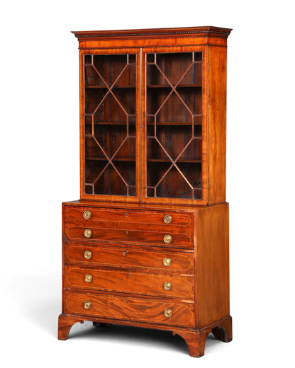 G785 Finish Wunderschöne Englische Vitrine Bibliothek Sekretär echt Holz Antik Schrank Regal (Kopie)