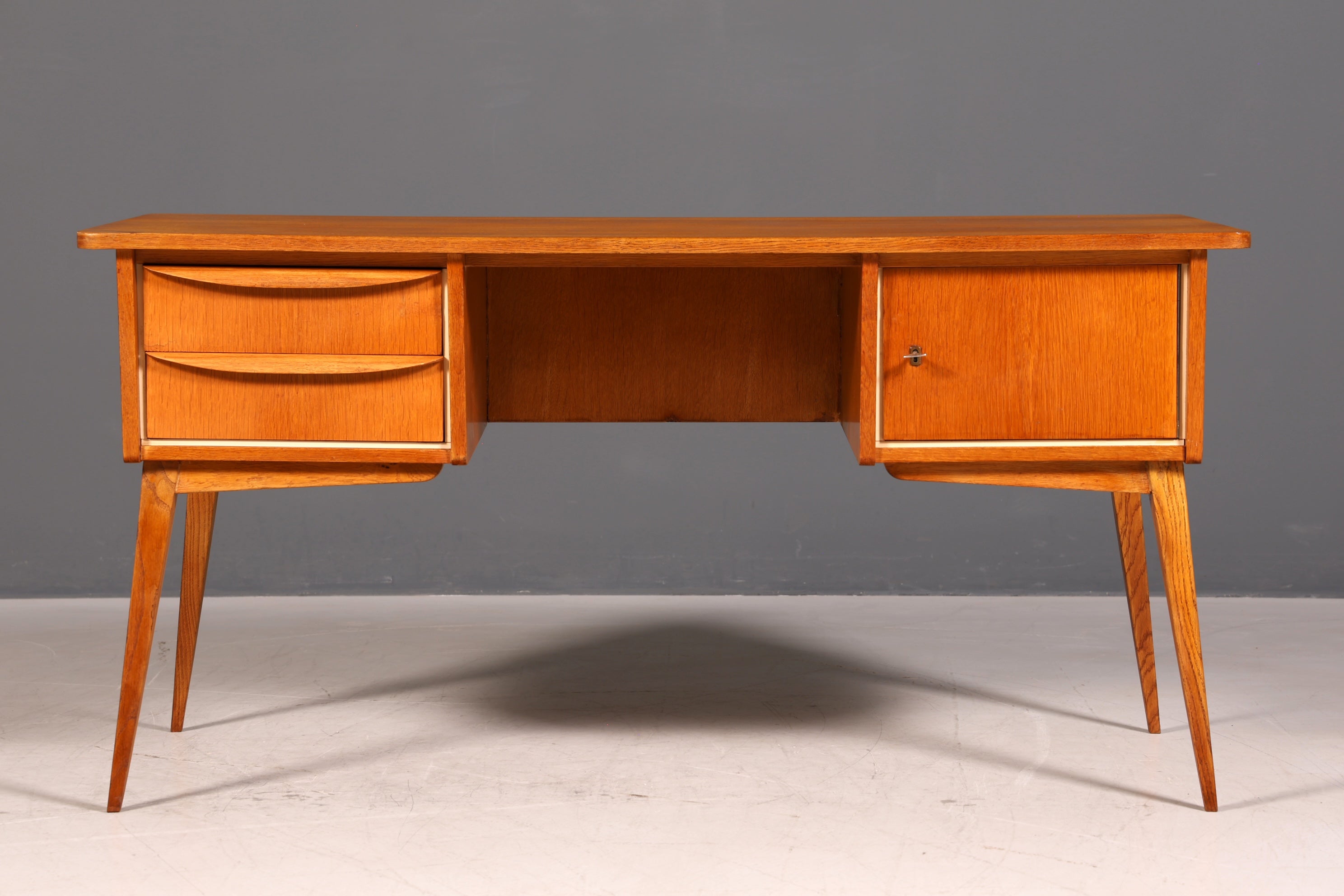 Original Hellerau Schreibtisch Modell Berolina Mid Century Franz Ehrlich Design Bürotisch Vintage Desk
