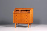 Wunderschöner Mid Century Rollladen Sekretär Danish Design Teak Holz Rollladen Kommode