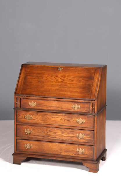 Bureau secrétaire anglais élégant, reproduction en chêne, table de bureau Bevan Funnell, bureau à écrire