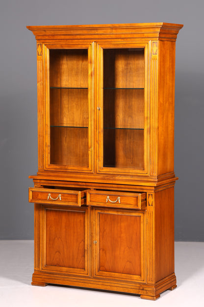 Edle Original Selva Vitrine Villa Borghese Antik Stil Massivholz Buffet Schrank Bibliothek