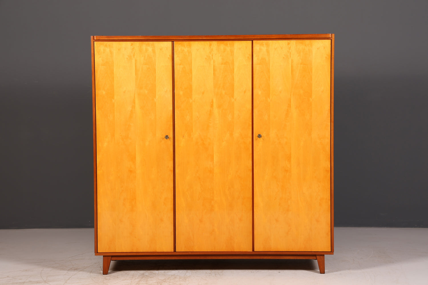 Stunning XL Mid-Century wardrobe Vintage cabinet Retro linen cupboard hallway cabinet bedroom
