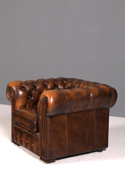 Stilvoller Original Chesterfield Sessel Englischer Armlehnsessel Englisch Herrensessel 2 von 2