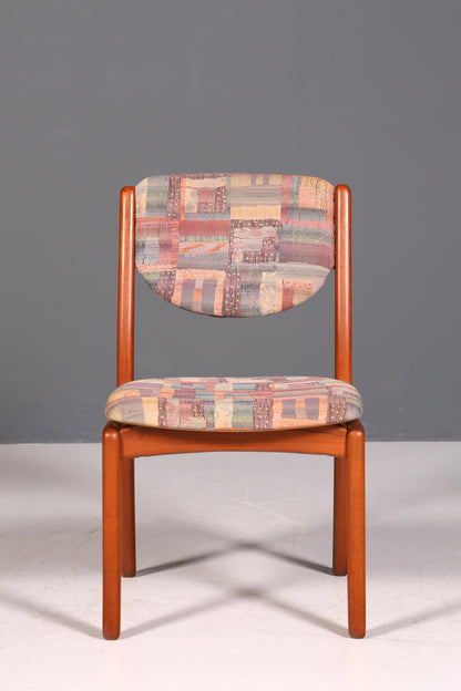 Chaise simple de style Mid-Century, chaise de salle à manger rétro, chaise de cuisine design danois, chaise de secrétaire en teck, 1 sur 2