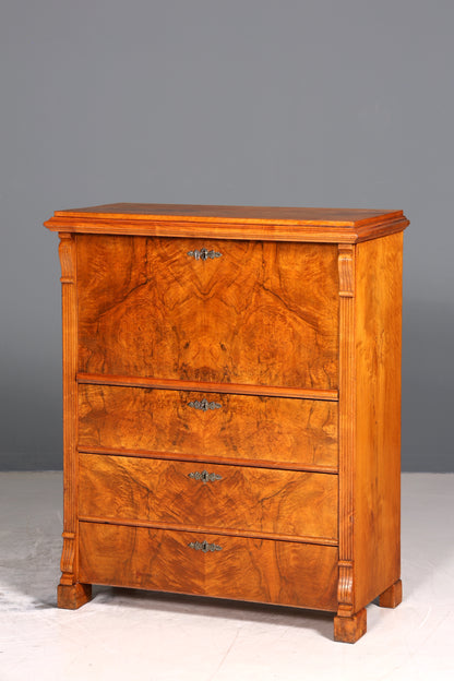 Stilvoller Biedermeier Sekretär Vertiko Louis Philippe  Kommode Schubladenkommode