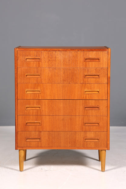 Magnifique commode vintage en teck du milieu du siècle, meuble de design danois, commode