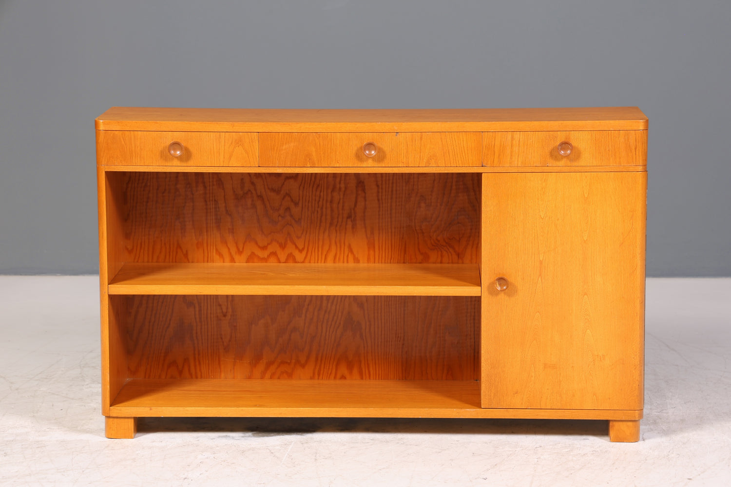 Schlichtes Mid Century Sideboard Vintage TV Schrank Retro Regal Bücherregal 60s