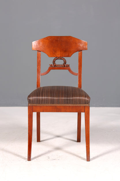 Chaise Biedermeier de rêve, chaise de cuisine ancienne, chaise secrétaire en bois véritable, chaise de salle à manger, 2 sur 2