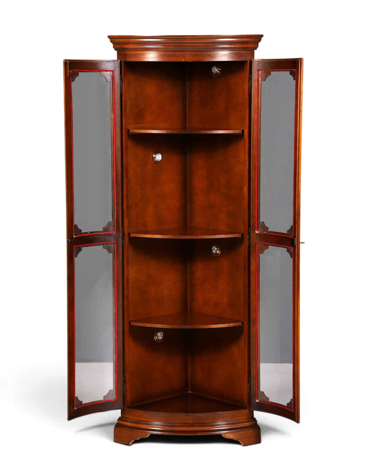 Traumhafte Selva Eckvitrine Antik Stil Vitrine Schrank Geschirrschrank Regal Eckregal