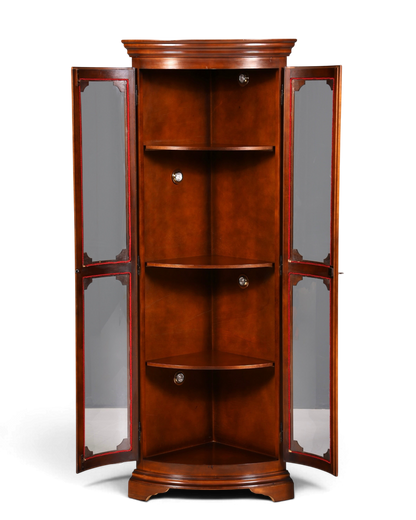 Traumhafte Selva Eckvitrine Antik Stil Vitrine Schrank Geschirrschrank Regal Eckregal