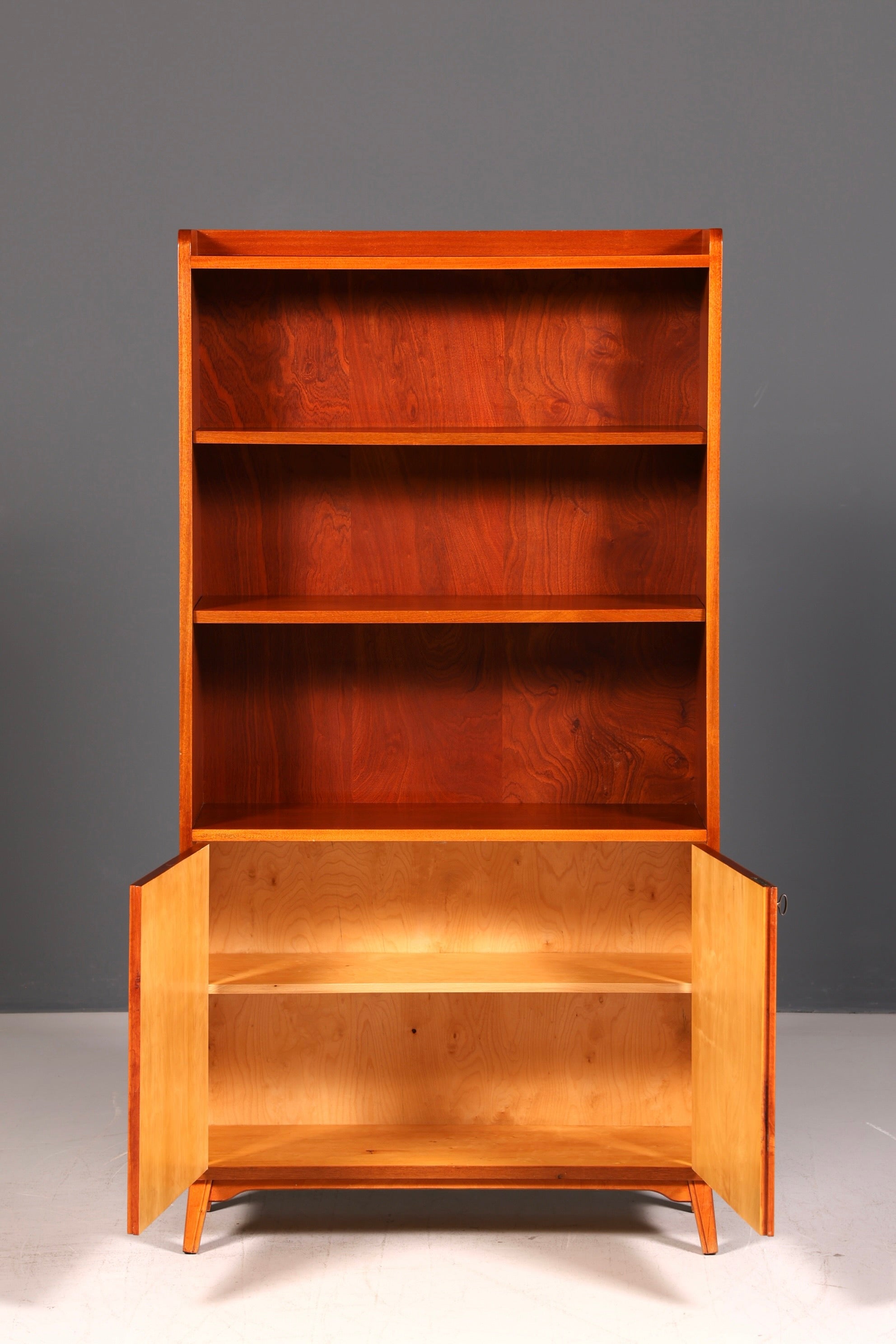 Wunderschöner Mid Century Schrank Vintage Regal Retro Bücherregal Buchablage 60s Designklassiker Bookshelf