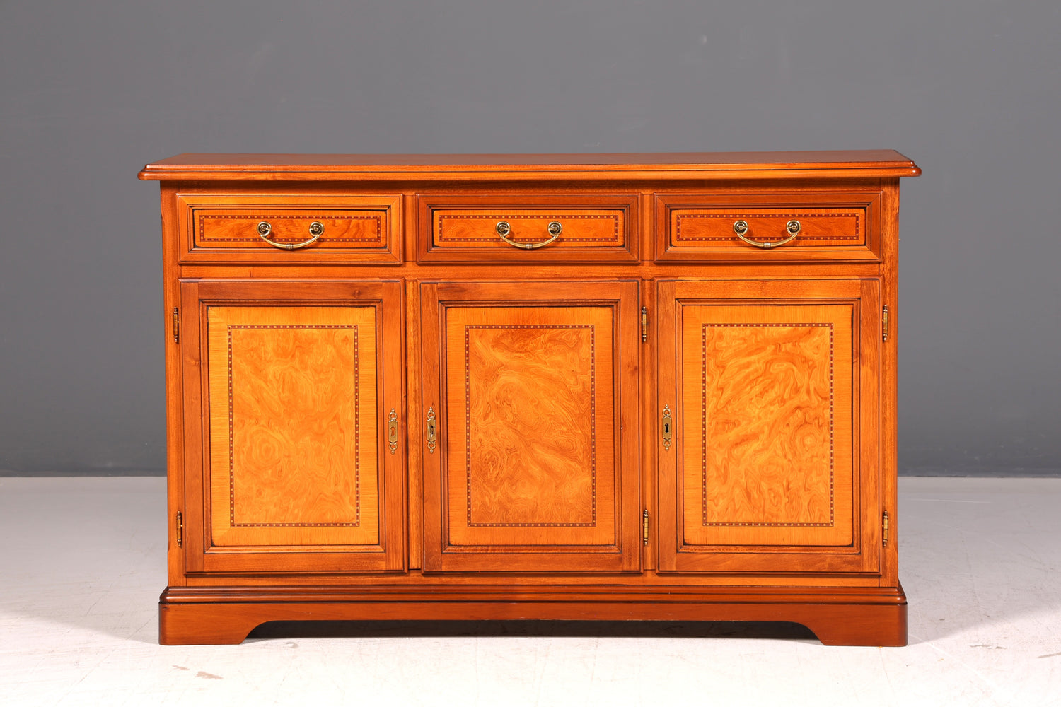 Edles Original Selva Sideboard Epoca Kirschholz Anrichte Kommode Buffet Schrank Intarsien Italienische Möbel