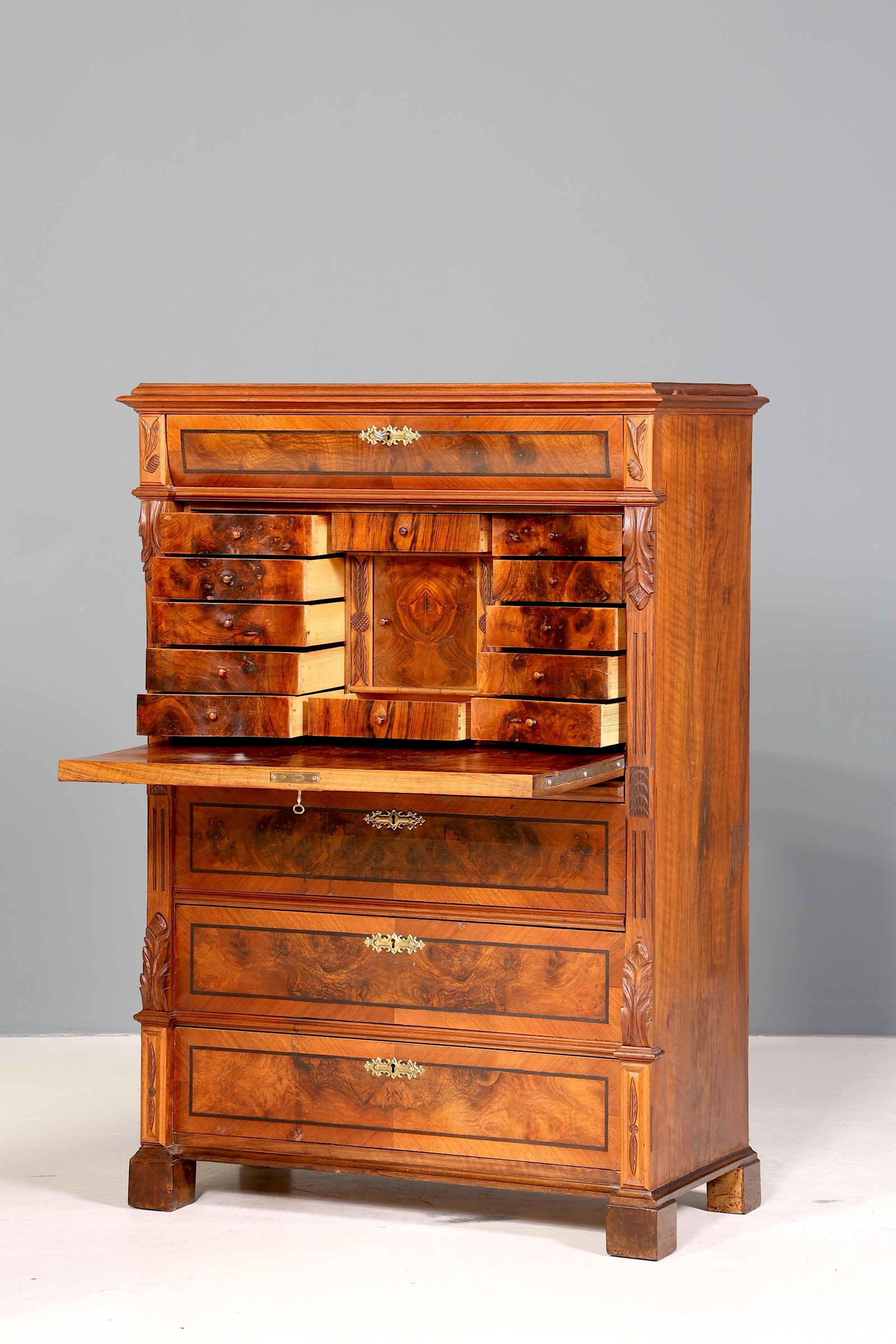 Wunderschöner Gründerzeit Sekretär Jugendstil Vertiko Antik Kommode um 1900