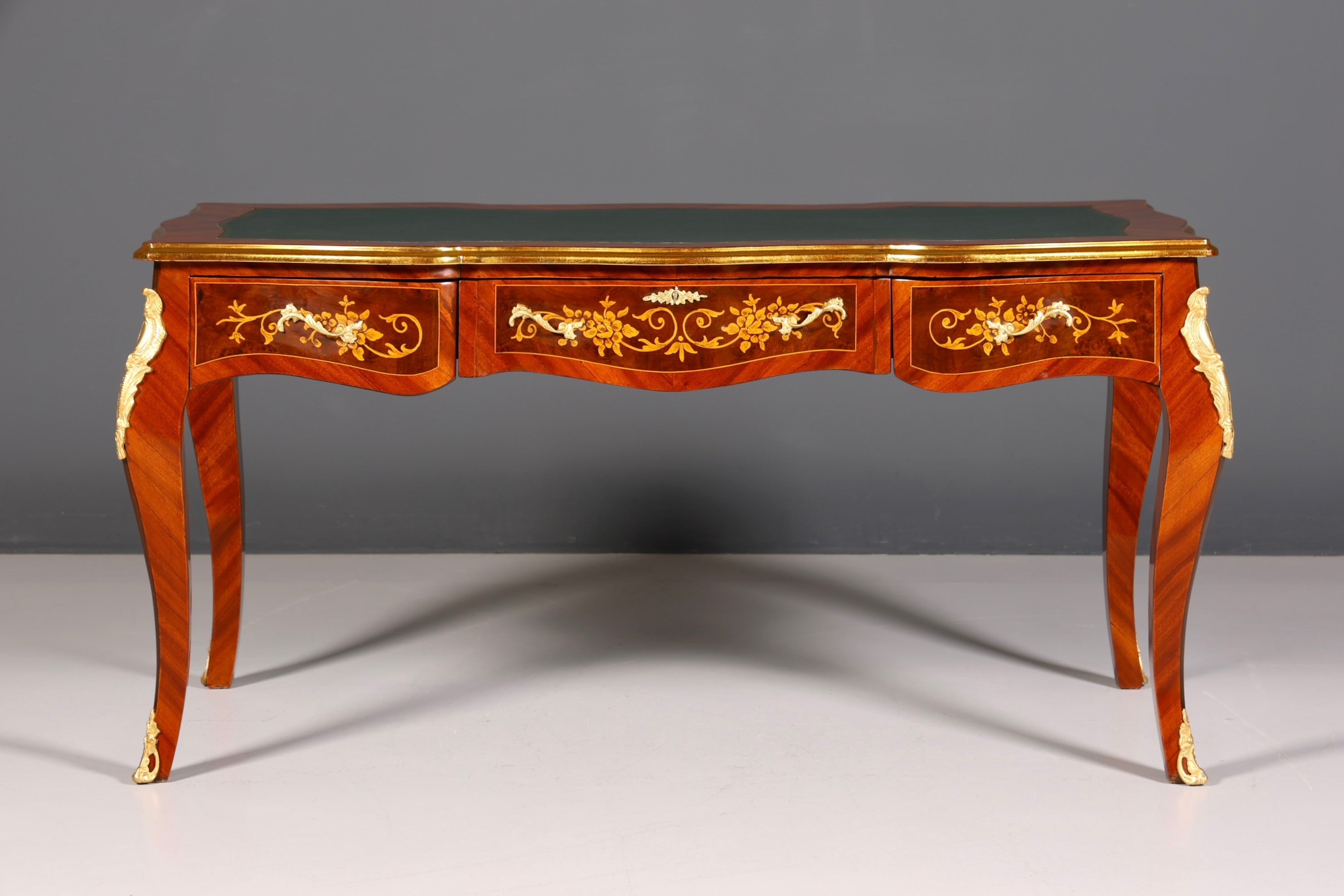 Prächtiger Louis XV Stil Schreibtisch French Desk Antik Stil Bürotisch Office Table