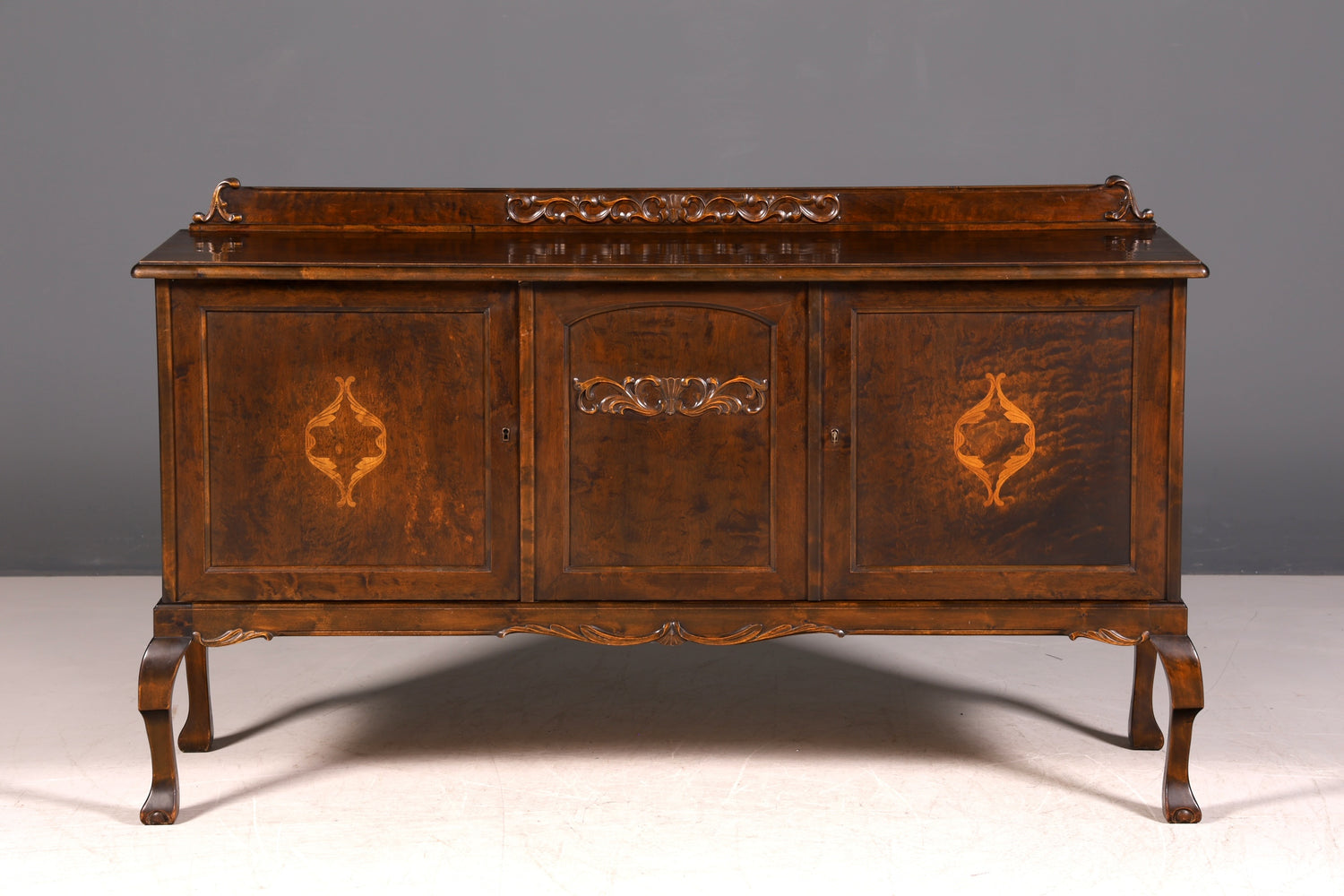 Traumhaftes Chippendale Sideboard Kommode Barock Stil echt Holz TV Schrank