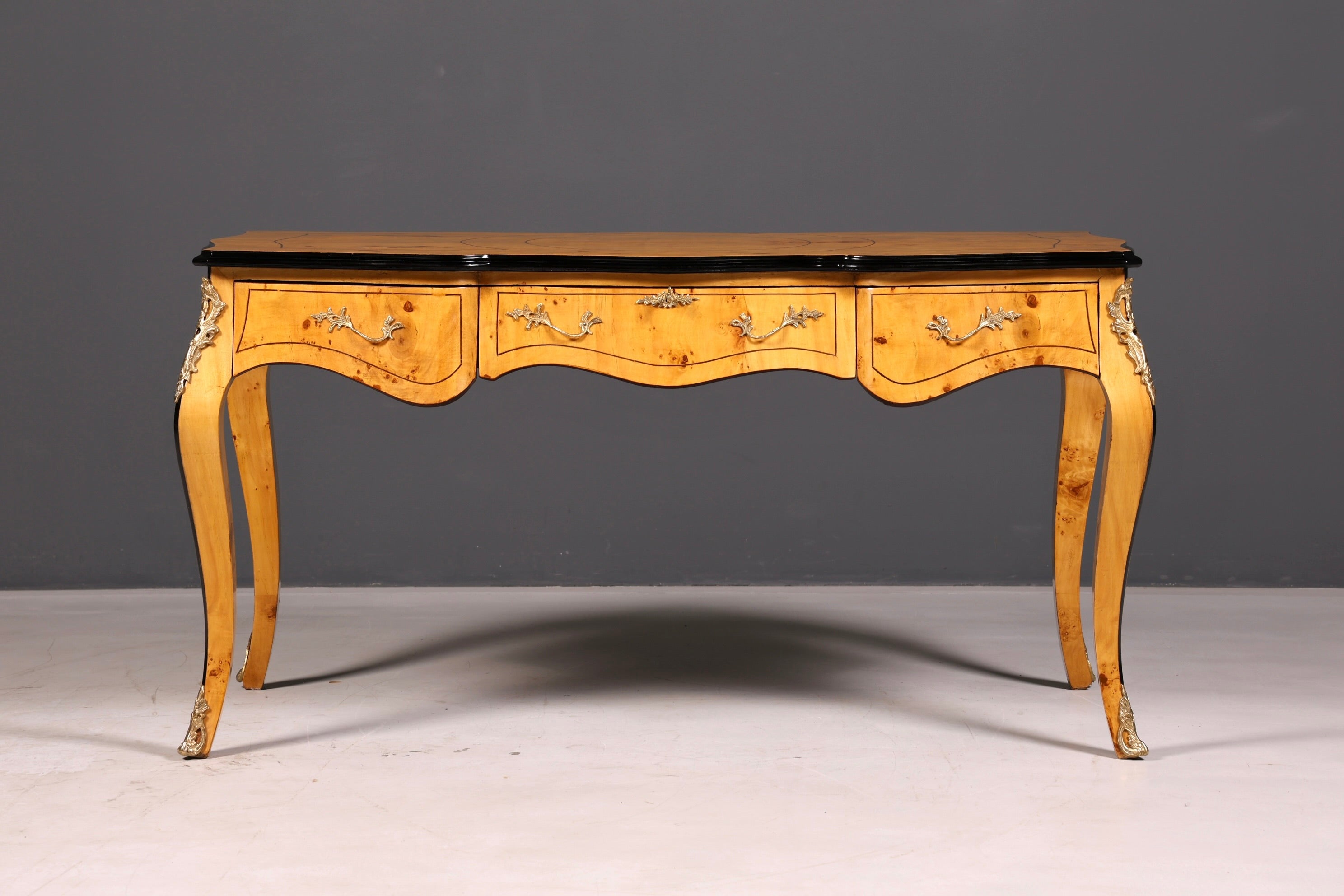Wunderschöner Louis XV Stil Schreibtisch French Office Desk Antik Stil Bürotisch Massivholz