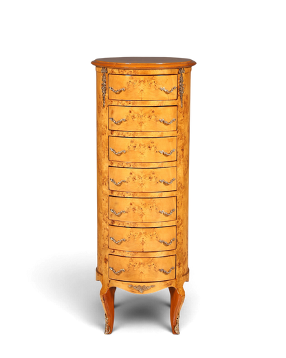 Traumhafte Barock Stil Kommode Antik Stil Louis XV Vertiko Birke Highboard Schubladenkommode