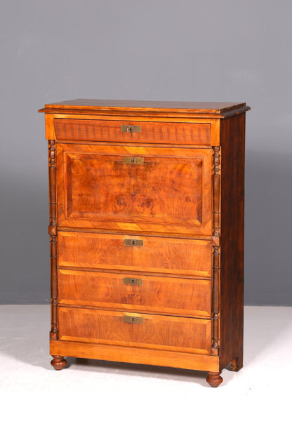 Edler Gründerzeit Sekretär Vertiko Highboard Louis Philippe Kommode Antik um 1880 Schreibsekretär