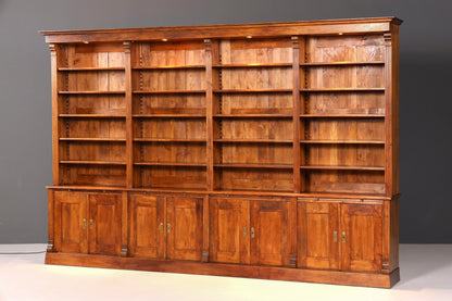 Traumhaftes XXL massiv Holz Regal Kolonial Schrank Antik Stil Bücherregal Kommode Bibliothek Bücherwand