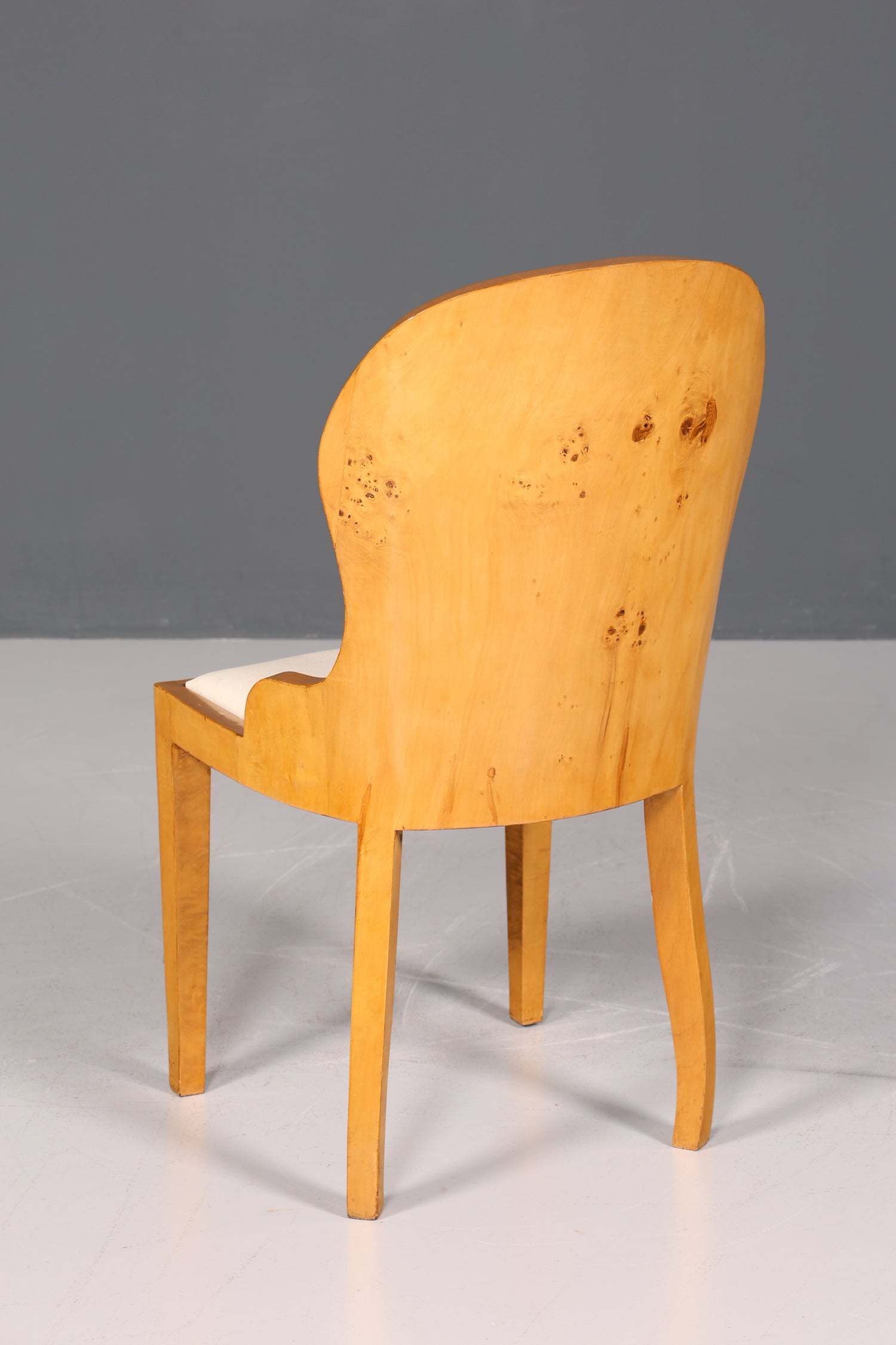 Stilvoller Art Deco Design Stuhl Biedermeier Stil Sekretär Stuhl Birke Esszimmer Stuhl 1 von 4