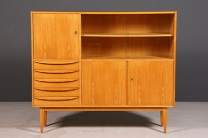 Beautiful original Hellerau mid-century display cabinet, Franz Ehrlich 602 chest of drawers and bookcase