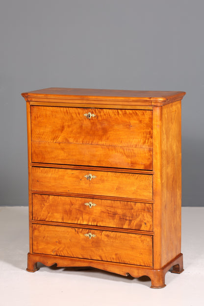 Stilvoller Biedermeier Sekretär Vertiko Louis Philippe  Kommode Schubladenkommode