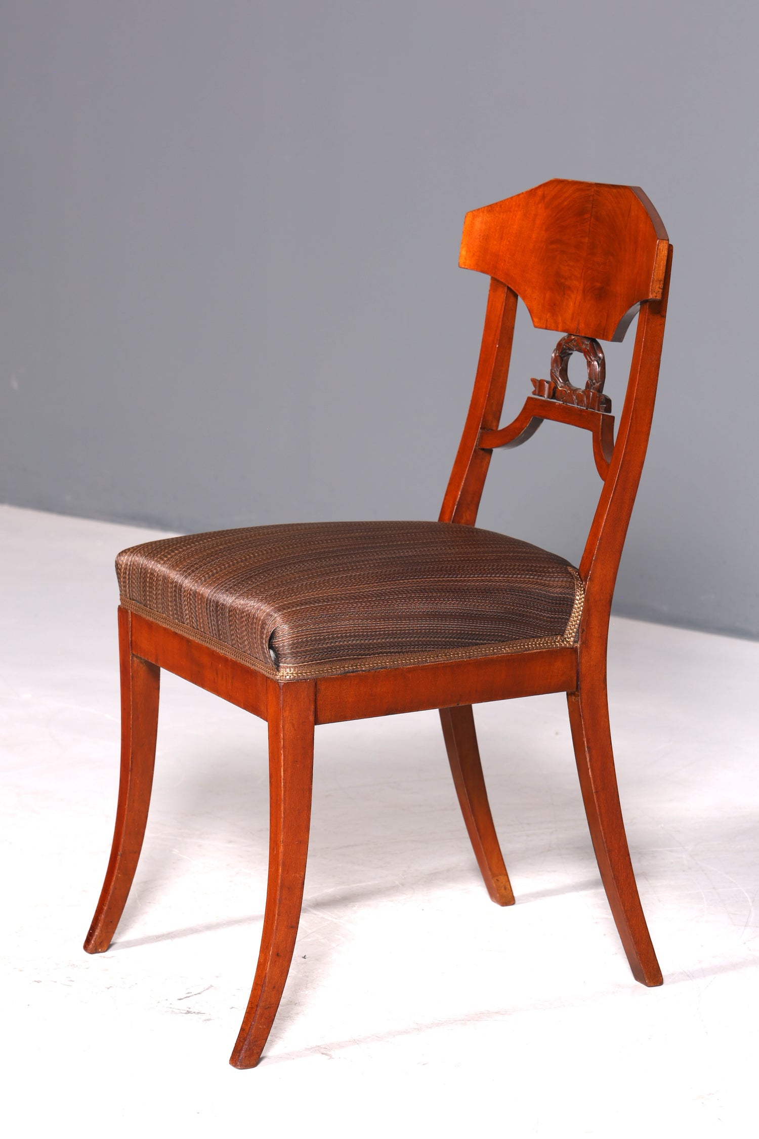 Chaise Biedermeier de rêve, chaise de cuisine ancienne, chaise secrétaire en bois véritable, chaise de salle à manger, 2 sur 2