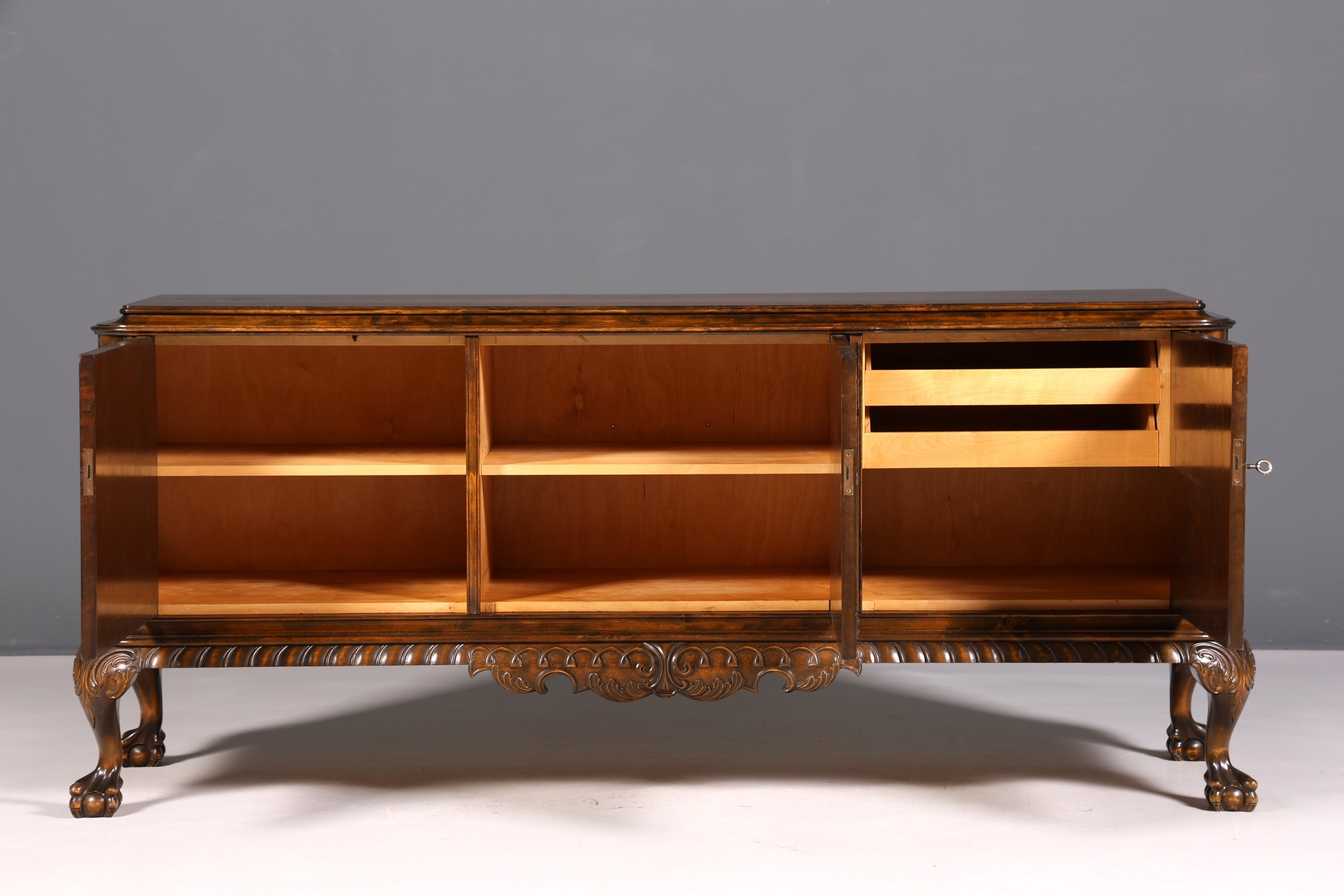 Buffet Chippendale onirique, meuble de style baroque, meuble TV ancien des années 50/60