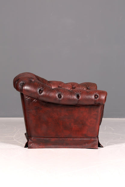 Stilvoller Original Chesterfield Sessel Englischer Armlehnsessel Englisch Herrensessel Antik Leder
