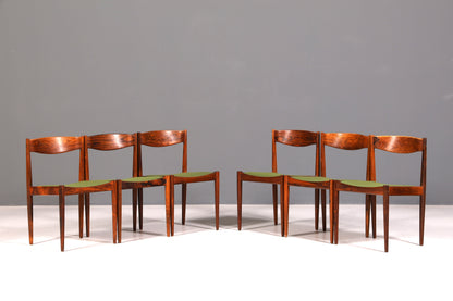 6x Mid Century Palisander Holz Stühle Henry W. Klein Bramin Made in Denmark Danish Design