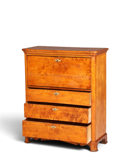 Stilvoller Biedermeier Sekretär Vertiko Louis Philippe  Kommode Schubladenkommode