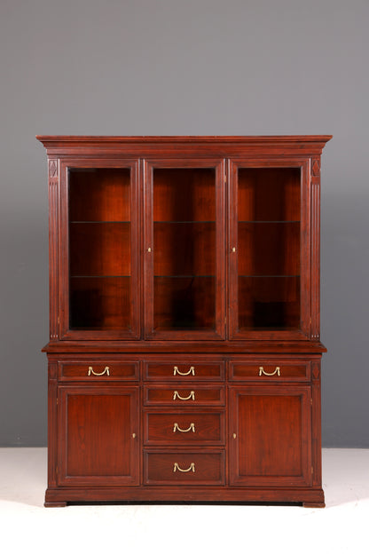 Magnifique vitrine originale Selva Villa Borghese, style antique, en bois massif, buffet, armoire de bibliothèque