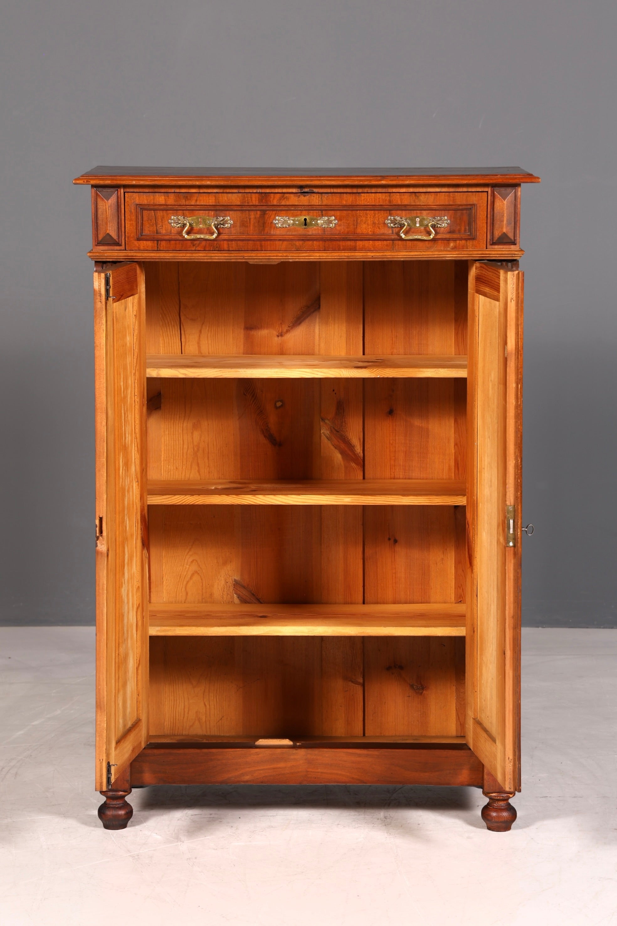 G124 Finish Traumhaftes Gründerzeit Vertiko Jugendstil Schrank Antik Highboard Kommode