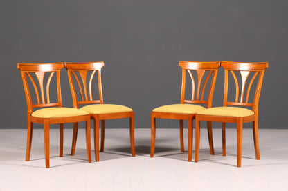 Edles Selva Stühle Set 4x Kirschholz Esszimmerstühle Küchenstühle Antik Stil Stuhlset