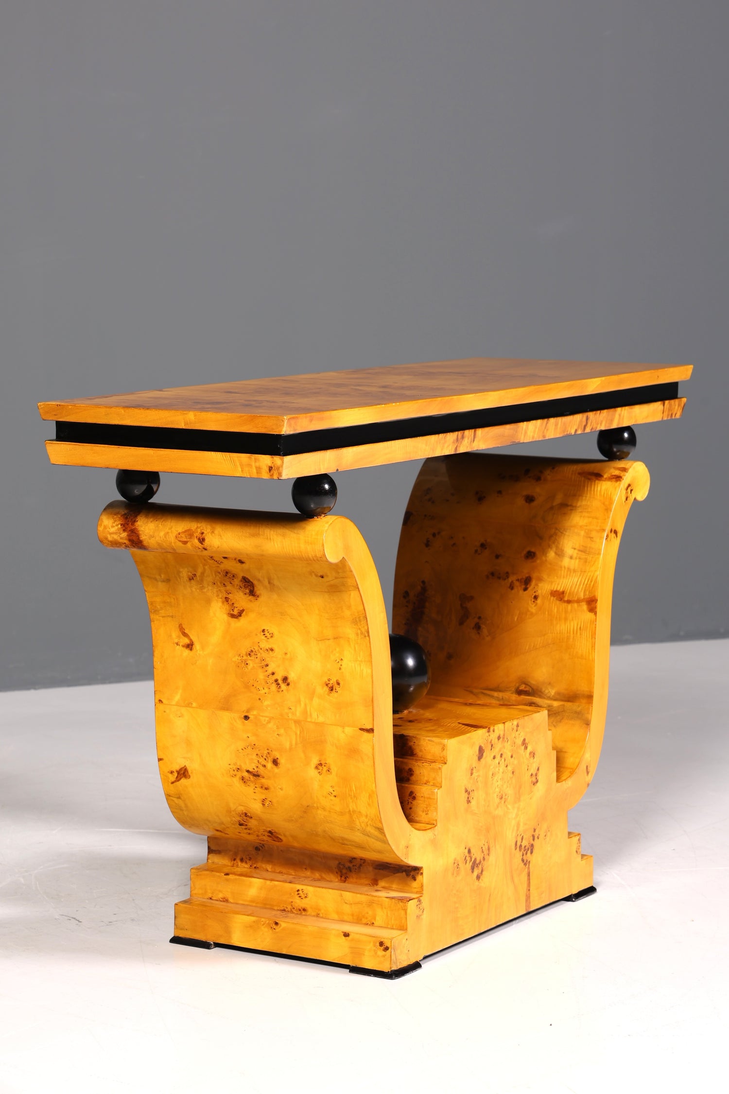 Console murale Art déco en bouleau, étagère d&